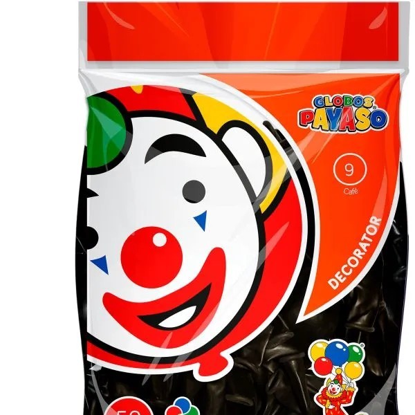 GLOBOS DECORATOR 9 BOLSA C50 PZAS CAFE